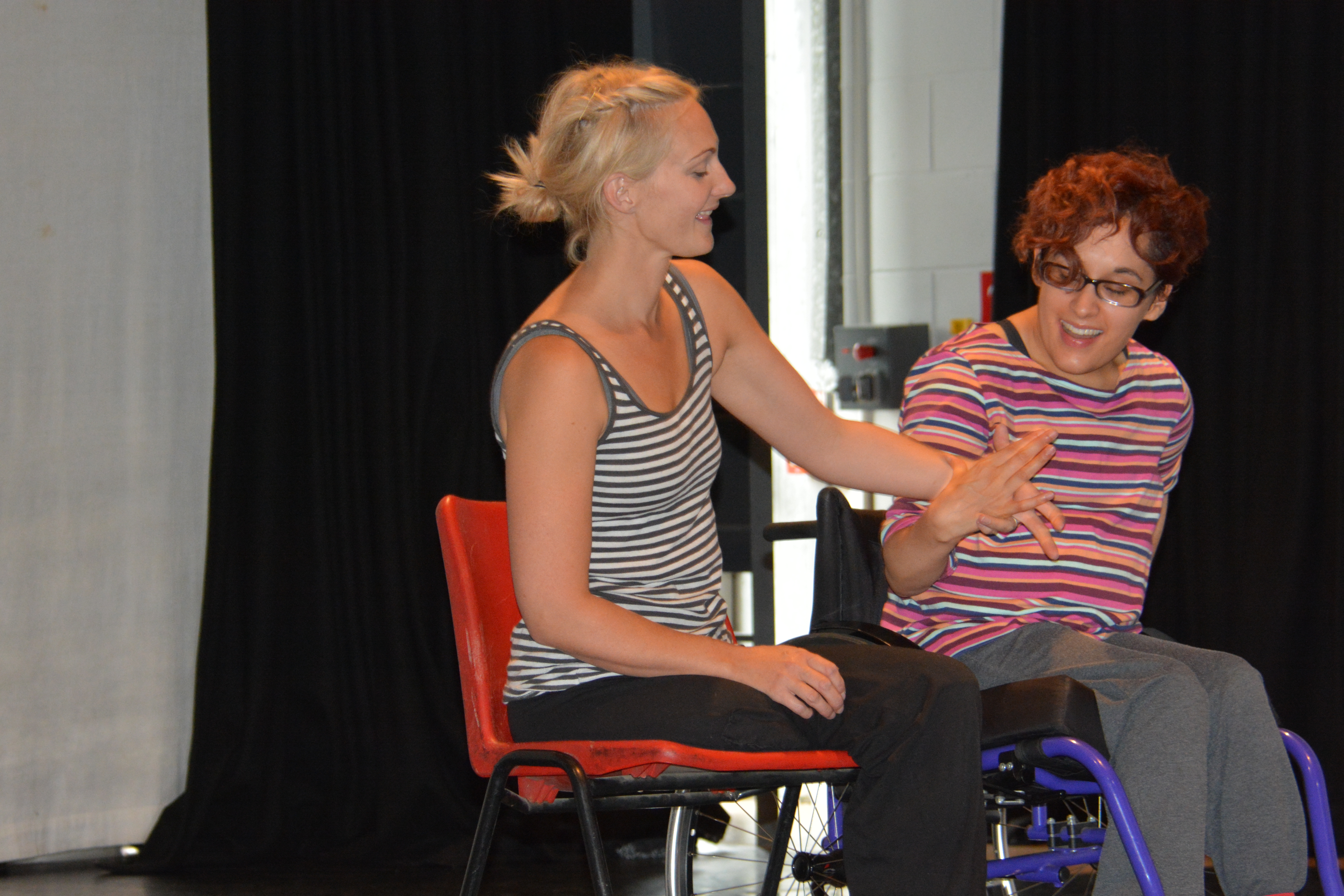 The dancers, Welly and Kimberley rehearsing